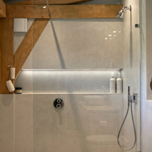 luxury master ensuite bathroom with walk in shower by hobsons choice